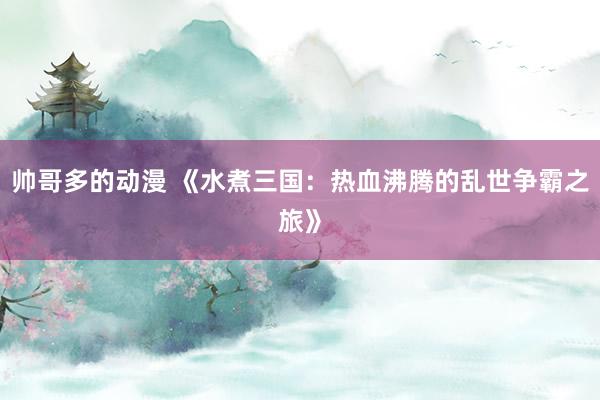 帅哥多的动漫 《水煮三国：热血沸腾的乱世争霸之旅》